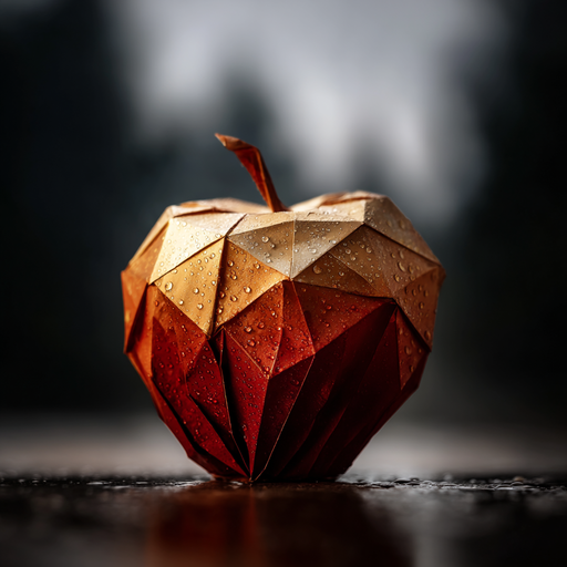 Origami Apple Art